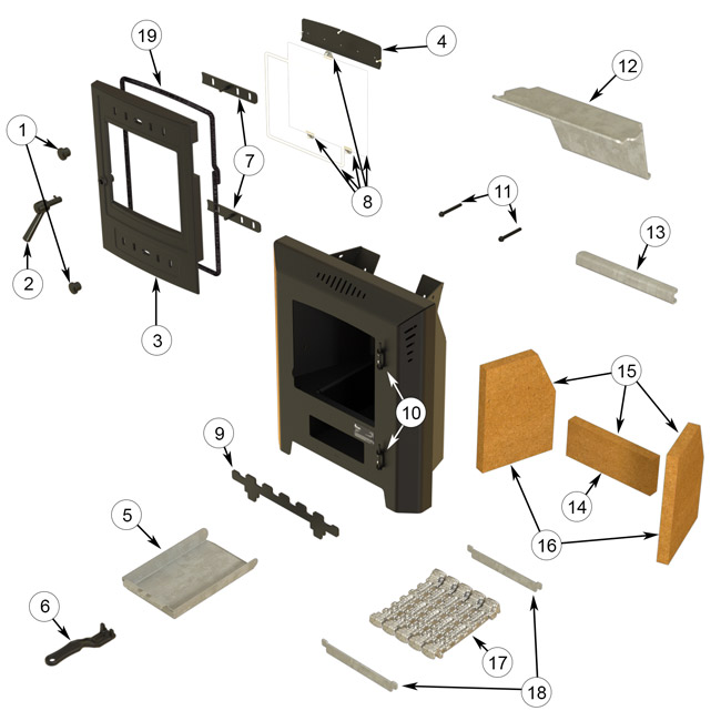 Villager Athlone 5 Inset Multifuel Stove Spares and Accessories