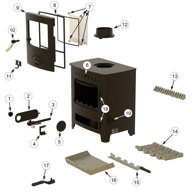 Stratford Ecoboiler 12HE - Series 1 Stove - Spares and Accessories