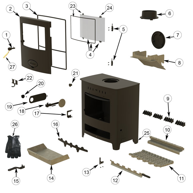 Stratford Ecoboiler 16HE - Series 3 Stove - Spares and Accessories