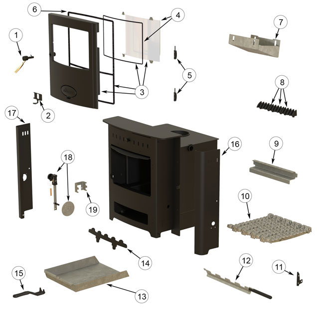 Stratford Ecoboiler 16HE Inset - Series 1 Stove - Spares and Accessories