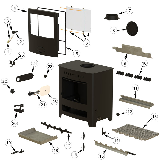 Stratford Ecoboiler 25HE Series 1 Stove Spares and Accessories