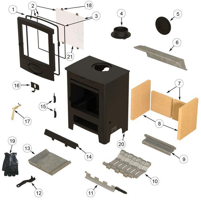 Aarrow Ecoburn Plus 5 Flexifuel Series 2A Stove Spares and Accessories