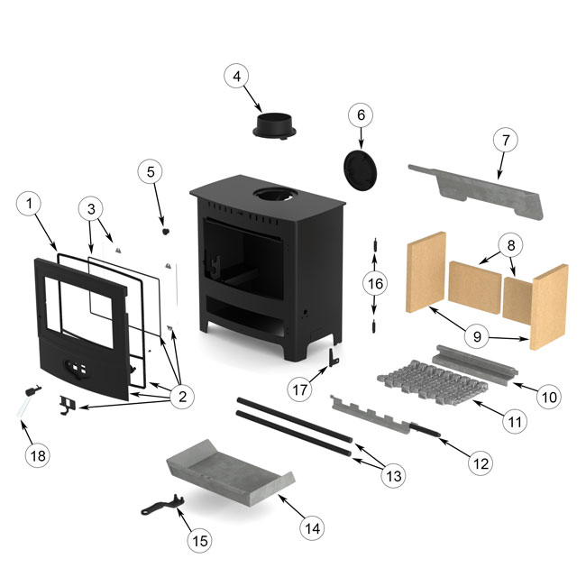 Aarrow Ecoburn 9 Multifuel CE Series 2 Stove Spares and Accessories