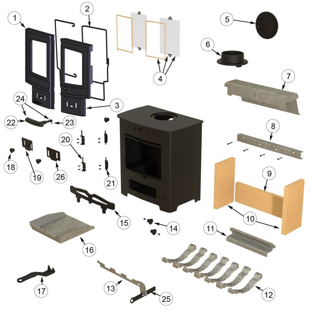 Villager Esprit 5 Duo Flexifuel Series 2 Stove Spares and Accessories