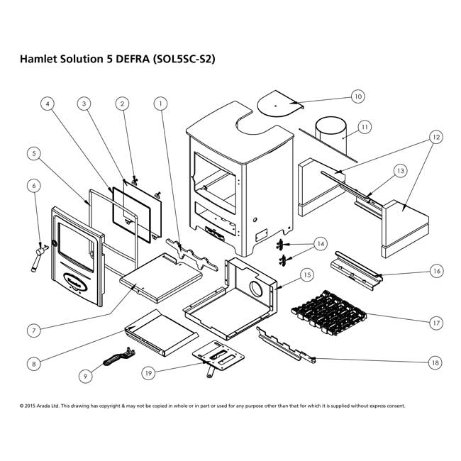 Hamlet Solution 5 DEFRA Stove Spares and Accessories