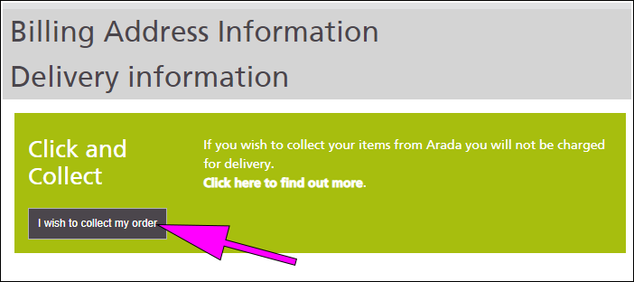 Click and Collect button